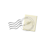 Vector image of post office mail stamp